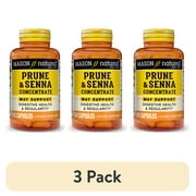 (3 pack) Mason Natural Prune Senna Concentrate - Natural Laxative, 100 Capsules