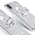 thumbnail image 5 of SOGA Diamond Bling Glitter Cute Phone Case with Kickstand Compatible for iPhone Xs Max Case, Rhinestone TPU Bumper with Magnetic Ring Stand Girls Women Cover for Apple iPhone Xs Max 6.5 [Silver], 5 of 5