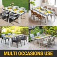 thumbnail image 5 of Yellow Lemon Table Cloths for 5 Foot Rectangle Tables, Wooden Summer Botanical Black White Checkered Patio Waterproof Elastic Fitted Tablecloths, Washable Rectangular Table Cover for Camping, 5 of 8