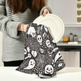 thumbnail image 6 of SKYSONIC Halloween Pumpkin Ghost Kitchen Dish Towel Set,Drying Kitchen Towels Tea Towels Gift Set for Drying Cleaning Cooking Baking 4Pcs, 6 of 7