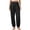 Black, variant on Only Moment Beach Outfits for Women Cotton and Linen/Wash Water Wrinkled Cloth High Waist Yoga Pants with Pockets Loose Stretch Dress Work Sweatpants Casual Lounge Green,S
