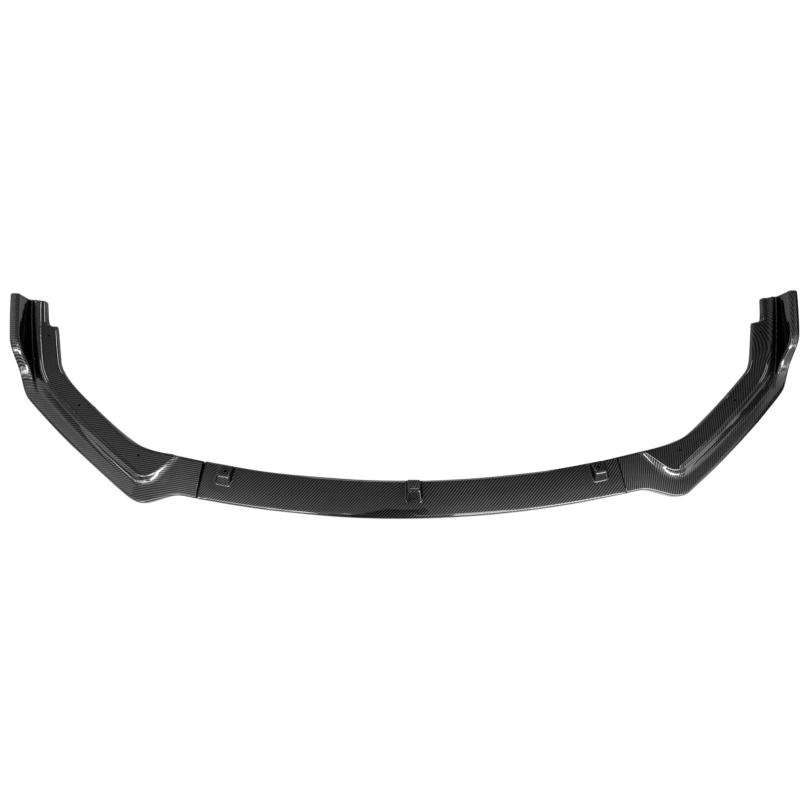 Ikon Motorsports Front Bumper Lip Compatible With 2018-2024 Infiniti Q50 Base/Non-Sport Models Carbon Fiber Print PP Polypropylene 3PCS Add-On Front Lip Spoiler Splitter
