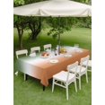 thumbnail image 4 of Outdoor Tablecloth with Umbrella Hole for Patio/Picnic/Party/Camping, Sage Green Orange Ombre Waterproof Table Cloth Rectangle Table Cover Washable, Abstract Modern Gradient (54"x 80"), 4 of 8