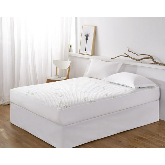 Marina Decoration Premium Luxury Ultra Soft Waterproof All Season Rayon from Bamboo Fitted Mattress Protector, Deep Pocket Fits Up to 18 Inch
