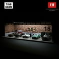 thumbnail image 2 of 1/64 Diorama Car Garage Model LED Lighting City Workshop Car Parking Lot Scene Model ,Die-cast Car Model Display Case, 2 of 28