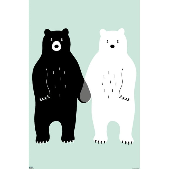 Andy Westface - Bears Gray Wall Poster, 22.375" x 34"
