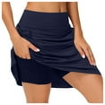 thumbnail image 4 of EDFBUYKRS Female Skirts Womens Pleated Skirt Midi Length Womens Sports Tennis Yoga Short Skirt Casual Solid Color Bottom Skirt Set, 4 of 5