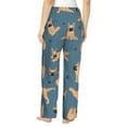 thumbnail image 3 of Xecao French Bulldog Yoga Women's Straight Lounge Pajama Pants: The Epitome of Relaxed Sleepwear, 3 of 9