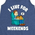 thumbnail image 3 of Garfield - I Live For Weekends - Toddler and Youth Girls A-line Dress, 3 of 5