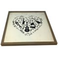 thumbnail image 4 of Square Framed Heart Shape Musical Instruments Wood Wall Decor, 4 of 5