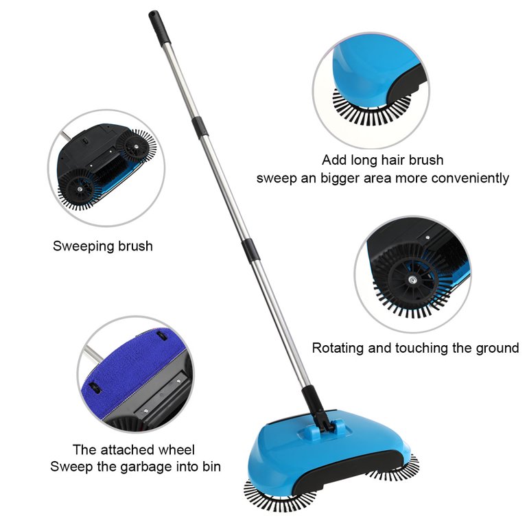 HORIALENCE Household Cleaning Tool Adjustable Handle Push Sweeper Broom for Floor Cleaning 41.3x13.8x7.1in 1Set - Walmart.com
