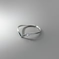 thumbnail image 2 of Anillo abierto Sonducket en forma de V para ceremonia fiesta banquete chicas joyería de mano para mujer Plata AP019315-01, 2 of 6