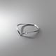 thumbnail image 2 of Anillo abierto Sonducket en forma de V para ceremonia fiesta banquete chicas joyería de mano para mujer Plata AP019315-01, 2 of 6