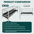 thumbnail image 7 of Easy-to-Assemble Livestock Goat Feeder, Portable Goat Hay Feeder, Pasture Feeder, Stainless Steel & Rubber Pan, 77 Gallon, 59x19.6x33.4", for Sheep, Ponies, Ranches, Calves, Deer​, 7 of 7