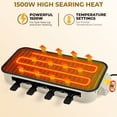 thumbnail image 4 of SUSLAS Electric Indoor Grill & Griddle, 1800W Smokeless Design with 4 Removable Nonstick Plates, Dishwasher Safe, Adjustable Temperature Control for Indoor Cooking, 4 of 10