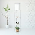 thumbnail image 4 of Creekwood Home 62.5" Contemporary 3-Tier Storage and Display Floor Lamp w/ LED Bulb, White, 4 of 6