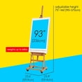 thumbnail image 2 of Easel Stand for Painting and Display, Adjustable H Frame Floor Art Easel for Drawing, Heavy Duty Beech Wood Hold Canvas up to 146", 4 Wheels & Storage Tray - Professional for Sign, Studio, 2 of 7