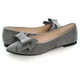 thumbnail image 2 of Zapatos planos TN TANGNEST a la moda para mujer con lazo gris, talla 39 (7.5), 2 of 7