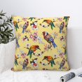 thumbnail image 4 of Pofeuu Beautiful Bright Birds And Flowers Print Double-sided plush pillowcase Square Throw Pillow Covers Pillows Cover for Living Room Bedroom Sofa Couch Cushion Cover（No pillow core）-16"x16", 4 of 7