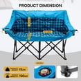 thumbnail image 6 of Slsy Double Camping Chair, Extra Padded Loveseat for 3 Prson Heavy Duty Folding Loveseat with Cup Holders for Camping, Fishing, or Hunting, 6 of 6