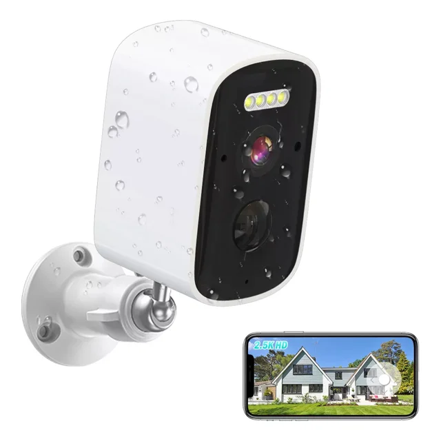 Nanwei Cámara Seguridad Exterior 4mp Con Batería Recargable