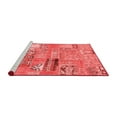 thumbnail image 2 of Ahgly Company Machine Washable Indoor Square Patchwork Red Transitional Area Rugs, 3' Square, 2 of 4