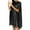 Black, variant on Womens Wedding Guest Dresses Short Sleeve Summer Cloak Style Solid Color Waist High Neck Sequin Dress Silver M