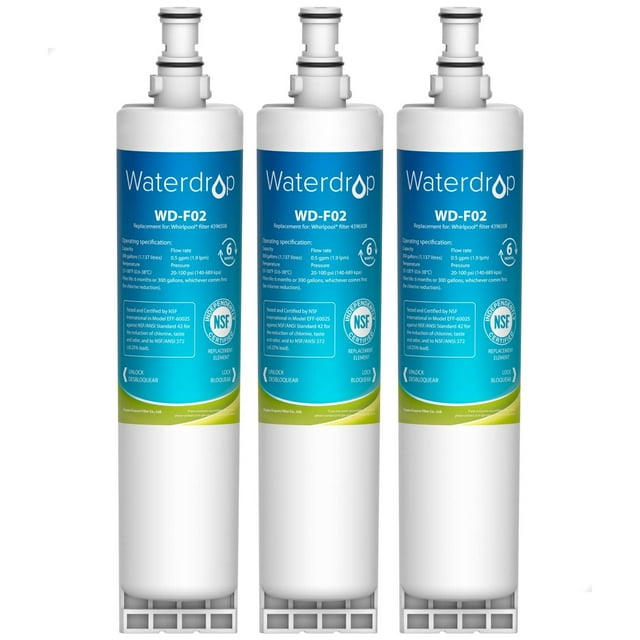 Filtro de agua para refrigerador Waterdrop 4396508 para Whirlpool