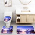 thumbnail image 1 of ABPHQTO Bora Bora al atardecer Juego de alfombras de baño de 3 piezas Alfombra de baño Alfombra de contorno y tapa de inodoro ABPHQTO Cont-CHAPPLE-28124, 1 of 2