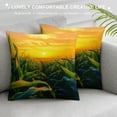 thumbnail image 3 of Creowell Sunflowers Fashion Style Dirt-Resistant Throw Pillow Covers for Couch Sofa Bed Living Room Bedroom 1PC 24x24in, 3 of 5