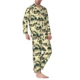 thumbnail image 2 of Fotbe Camping Caravan 1 Pijama de Hombre con Estampado de Manga Larga, Conjunto de 2 Piezas, Ropa de Dormir Suave y Cómoda con Bolsillos-Medium, 2 of 7