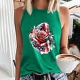 thumbnail image 2 of XIAfhje Women's Tank Tops America Flag Shirt Sexy Tops Fashion Casual Round Neck Sleeveless Print Tops Tank Top Blouse Casual Blouse Loose Tee Summer T Shirts Vest, 2 of 4