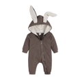 thumbnail image 1 of Combinaison une-Pièce en Molleton pour Bébé, Chaude et Mignonne, Bunny, à Capuche, pour Bébé 0-2T, Mode, Pyjama Combinaison pour Nourrisson, Tenue Automne et Hiver, 1 of 6