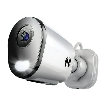 Night Owl Wi-Fi IP Plug In 2K Resolution HD Deterrence Camera with 2-Way Audio and Siren - White