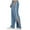 Blue, variant on Enjoytime Men's Pants Solid Color Elastic Waist Side Zipper Full Length Trousers Fashion Loose Casual Plus Size Pants Gray L