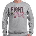 thumbnail image 2 of Fight for a Cure Sweatshirt Unisex Medium Grey, 2 of 5