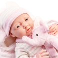 thumbnail image 5 of JC Toys, La Newborn Nursery 15.5" Soft Body Baby Doll 8 piece Gift Set-Deluxe Carry Fabric Basket-with Accessories-Pink Elephant Theme-Ages 2+, 5 of 6