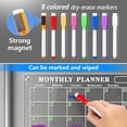 thumbnail image 5 of Acrylic Magnetic Dry Erase Board Calendar for Fridge, Clear Monthly Planner Whiteboard for Refrigerator, 8 Colors Markers, 15"x11", 5 of 7