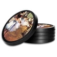 thumbnail image 1 of Silicone Non-Slip Drink Coasters with Removable Printed Absorbent Felt Pad - Set of 4 - Degas: Dancing Class, 1 of 3