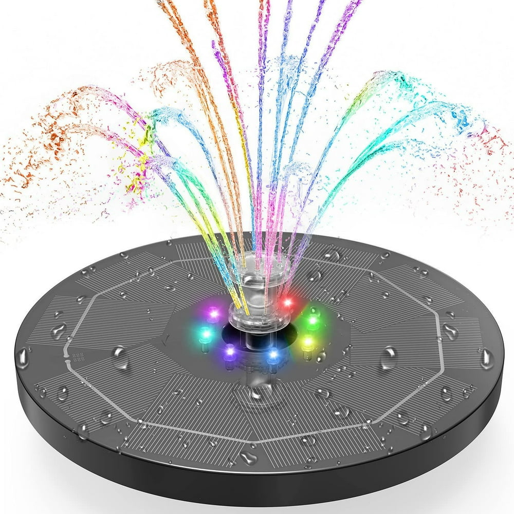 LED Solar Fountain Pump, 3.8W Solar Powered Water Fountain Pump with 6