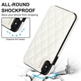thumbnail image 3 of Case Compatible with iPhone XR, Stylish Card Slots Kickstand PU Leather Back Case Magnetic Closure RFID Blocking Drop Protective Shockproof Cover for iPhone XR, White, 3 of 8