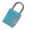 thumbnail image 2 of Combination Padlock 4 Dial Keyless Anti Theft Zinc Alloy Universal for Luggage Cases GYM LockerSky Blue, 2 of 13