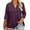 A005-Dark Purple, variant on 3/4 Length Sleeve Womens Tops Business Casual Work Shirts Button Down V Neck Plus Size Loose Fit Blouses