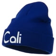 thumbnail image 2 of Cali Embroidered Long Beanie - Royal OSFM, 2 of 5