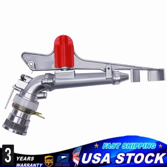2" 360° Rain Spray Gun Adjustable Impact Sprinkler Large Area Water Irrigation
