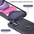thumbnail image 5 of iPhone 11 Case, iPhone 11 Phone Case Compatible with Magsafe Wireless Charging Translucent Matte Slim Non-Slip Military Grade Protective Magnetic iPhone 11 Case, Blue, 5 of 8