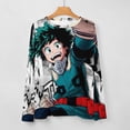 thumbnail image 5 of My Hero Academia Women's Pajama Top 3D Digital Print Sleepwear Trendy Crewneck Pullovers Long Sleeve Shirts L, 5 of 8