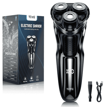 VIIWII Rotary Electric Razor for Men, Wet & Dry Waterproof Shaver with Pop-Up Trimmer, Precision Cutting Blades, USB Fast Charging, Cordless Travel Beard Shaver