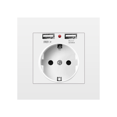 thumbnail image 1 of de Corriente Estándar de la UE con Dos Puertos USB de 5 V, 2,1 A y 16 A para Hoteles, Residencias y Hogares., 1 of 5