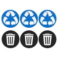 thumbnail image 1 of Unique Bargains Recycle Sticker Trash Can Decals 5 Inch Self-Adhesive Recycling Vinyl, Blue & Black, 6 Count, 1 of 6